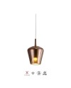 ELSA * COLGANTE CRISTAL CAMPANA - E27 - COBRE + OPAL ( SIN BASE)